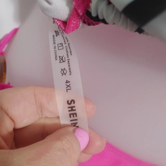 Plus size pink zebra bikini 4X - Picture 5 of 5